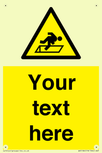 Custom Warning Hatch Sign